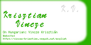 krisztian vincze business card